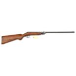 A .177” post war break action air rifle, 40” overall, the top of the barrel stamped “Millita