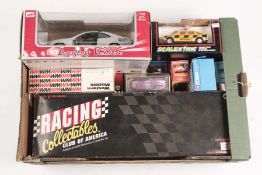 A quantity of various makes. 3x 1:24 scale North American Nascar Stock Cars - 2x Action Racing -