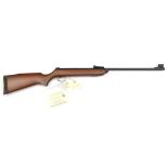 A .22” BSA Meteor Mark V break action air rifle, number TH 06778, the “Scandinavian” beech stock