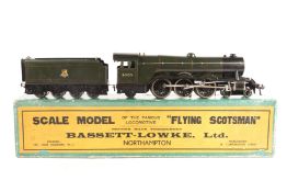 An O gauge Bassett-Lowke clockwork BR Class A3 4-6-2 tender locomotive. (3310/0). Flying Scotsman RN