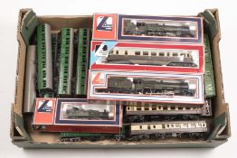 A quantity of OO gauge model railway by Lima and Tri-ang. 4 locomotives - 2x GWR Class 8P 4-6-0