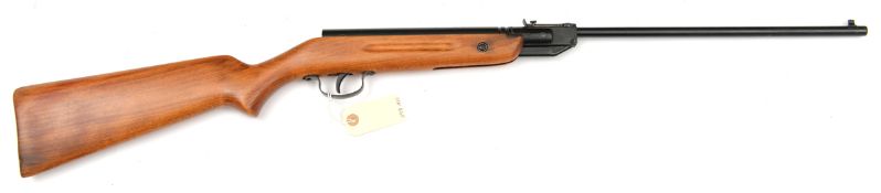 A .177” Czech Slavia 624 break action air rifle, number 233401, the metalwork with thick black