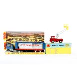 2 Corgi Toys. A Gift Set No.14, Hydraulic Tower Wagon with Lamp Standard, comprising Jeep wagon,