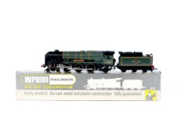 A Wrenn BR West Country class 4-6-2 tender locomotive (W2239). 'Eddystone' RN34028 in lined