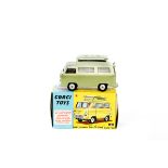 A Corgi Toys a Ford Thames "Airborne" Caravan (420) in two-tone pale green and olive green. Boxed.