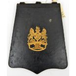 A Vic officer’s black PL undress sabretache of The R. Artillery, gilt flap badge as for HP. GC