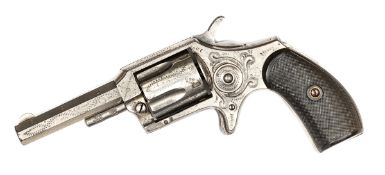 An American 5 shot .30” rimfire SA pocket revolver, 6¾” overall, octagonal barrel 2¾” marked “Red