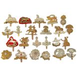 23 different infantry cap badges, including Queens with and without title, KORR, Northumberland