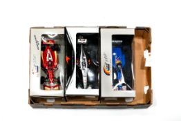 3 Pauls Model Art (Minichamps) 1:18 scale F1 racing cars. 2x HHF (Heinz Harald Frentzen); Williams