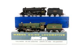 2 Wrenn tender locomotives. A BR Castle class 4-6-0 tender locomotive 'Cardiff Castle' RN4075 (