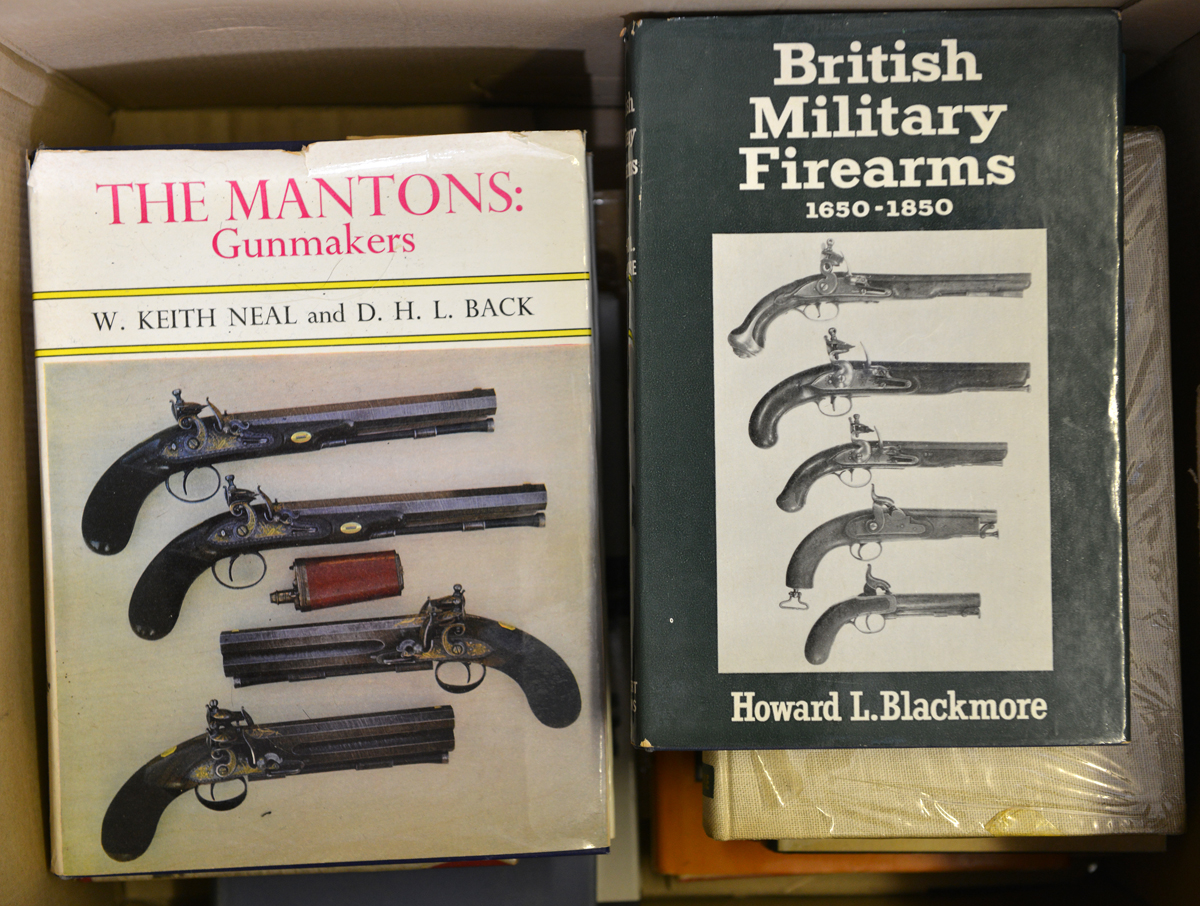 “British Military Firearms” by Blackmore, 1962; “The British Soldiers Firearm” by Roads, 1964; “