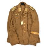 A Third Reich style lightweight brown tunic of a Luftwaffe Air Chief Marshal (General der