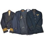 A KC RAF Group Captain’s mess jacket and waistcoat; an ERII RAF F/Lieutenants jacket with pilot