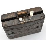A WWII German steel carrying case for 15 stick grenades, the inside with clear Waffenamt mark and