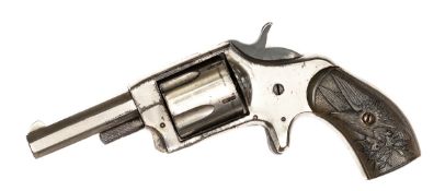 An American 5 shot .30” rimfire SA pocket revolver, 6½” overall, octagonal barrel 2½”, the frame top