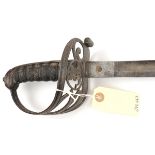 A Vic rifle officer’s sword, blade 32” with traces of etching including “London Rifle Brigade” (?