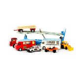 A small quantity of Corgi Toys. A Bedford Carrimore Car Transporter. A carded packet containing a
