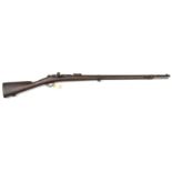 A French 11mm Mle 1866-75 Gras bolt action SS rifle, 52” overall, barrel 32½”, number 17268, the