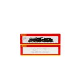 2 Hornby Railways steam locomotives. A BR class 8F 2-8-0 tender locomotive RN48154 R2229 in