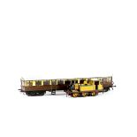 2 Dapol 0 Gauge railway items. A GWR Autocoach in chocolate and cream livery. Together with a LB&SCR