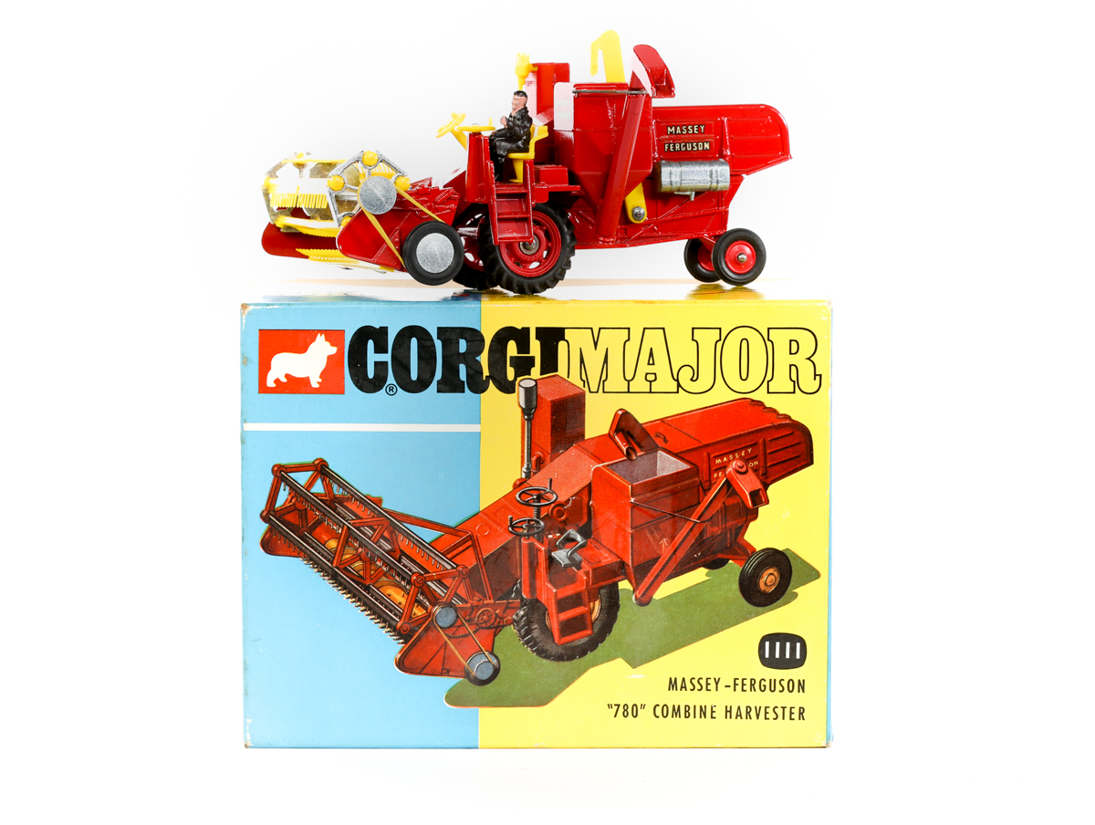 A Corgi Major Massey-Ferguson 780 Combine Harvester (1111). A scarce example with red plastic