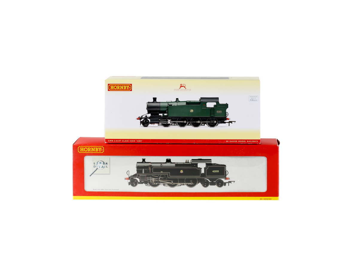 2 Hornby Railways tank locomotives. A BR class 4P Fowler 2-6-4 T RN42355 R2223 in lined black