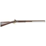 An Enfield percussion rifle converted to 22 bore sporting gun, 48½” overall, barrel 33” with