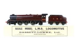 A restored Bassett-Lowke O gauge clockwork LMS 4-6-2 steam tender locomotive. Probably a rebodied