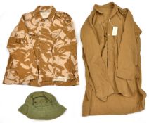 A quantity of modern army clothing comprising 2 1968 pattern DPM jackets; 2 pr trousers and a