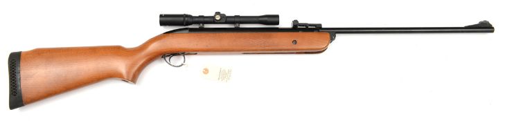 A .22” BSA Mercury break action air rifle, number ZB11973, fitted with Fontaine 4 x 20 wide angle