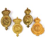 4 officers martingale badges: pre 1902 Royal Horse Artillery, Infantry mounted officer pre and