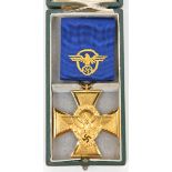 A Third Reich Police 25 year gilt Long Service award, as New Condition, in its case with ribbon.