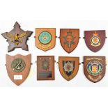 A collection of 12 plaques comprising: Turkish Air Force, R.A.S.C, Belgian Air Force, 1st