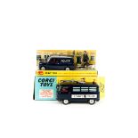 A Corgi Toys BMC Police Mini Van with Tracker Dog (448). Boxed with inner display stand, one end
