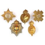 A set of 5 Brigade of Guards officers martingale badges. GC