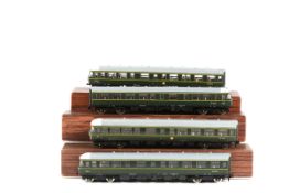 2x Liliput BR Trans Pennine DMU power units and dummies. Both pairs in dark green yellow lined