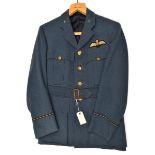 A Pilot Officer’s tunic, c 1940, of the R Auxiliary Air Force, small brass “A”s to collar,