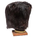 An OR’s pre 1901 Royal Fusilier’s bearskin, with brass chinchain, canvas interior lining, GC (one