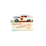 A rare Corgi Toys Rover 2000 'International Rally Finish (322). In the limited issue white with