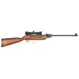 A .177” Edgar Brothers Mod 35 break action air rifle, number 0303 06150, with walnut stock and