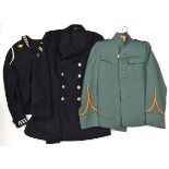 A WWII Dutch Army Air Service sergeants blue/green 2 pocket tunic, long gilt lace inverted