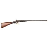 A DB 12 bore underlever pinfire shotgun, by Chas Osborne, 46½” overall, twist barrels 30” with