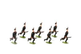 Britains King's Royal Rifle Corps from Set No.98. An early set c.1903 2nd version, pigeon chested