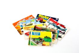 16 Dinky Toys catalogues. Including a complete run of issues from 1966 to 1979. Years include; 1960,