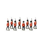 Britains Irish Guards from Set No.107. All marching at the slope, with Officer. c.1908 to 1914-