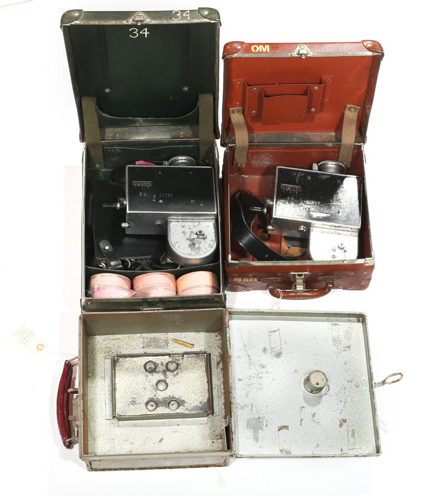 2 Setright bus conductors ticket machines. An example stamped Oct56 as used by West Midlands