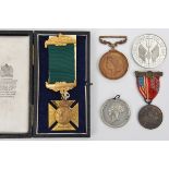 Vic AE shooting medal, obv Egypt 1882 style bust, rev kneeling rifleman and “In Defence” (un-named)