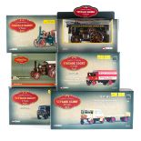 14 Corgi Vintage Glory of Steam series. 7x Sentinel Platform & Dropside Wagons - Blue Circle