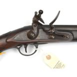 A good quality long 16 bore flintlock trade gun for ball, by Woolley Sargant & Fairfax, 75” overall,