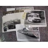 100 plus black and white photos of British bus and coaches as used in commercial magazines. Some
